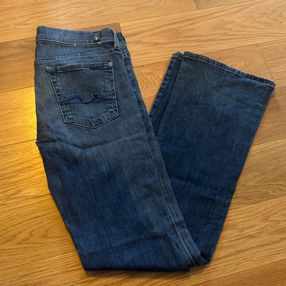 7 For All Mankind Women's Boot Cut Jeans - Dark Blue